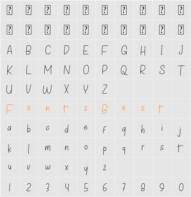 Absolution Character Map