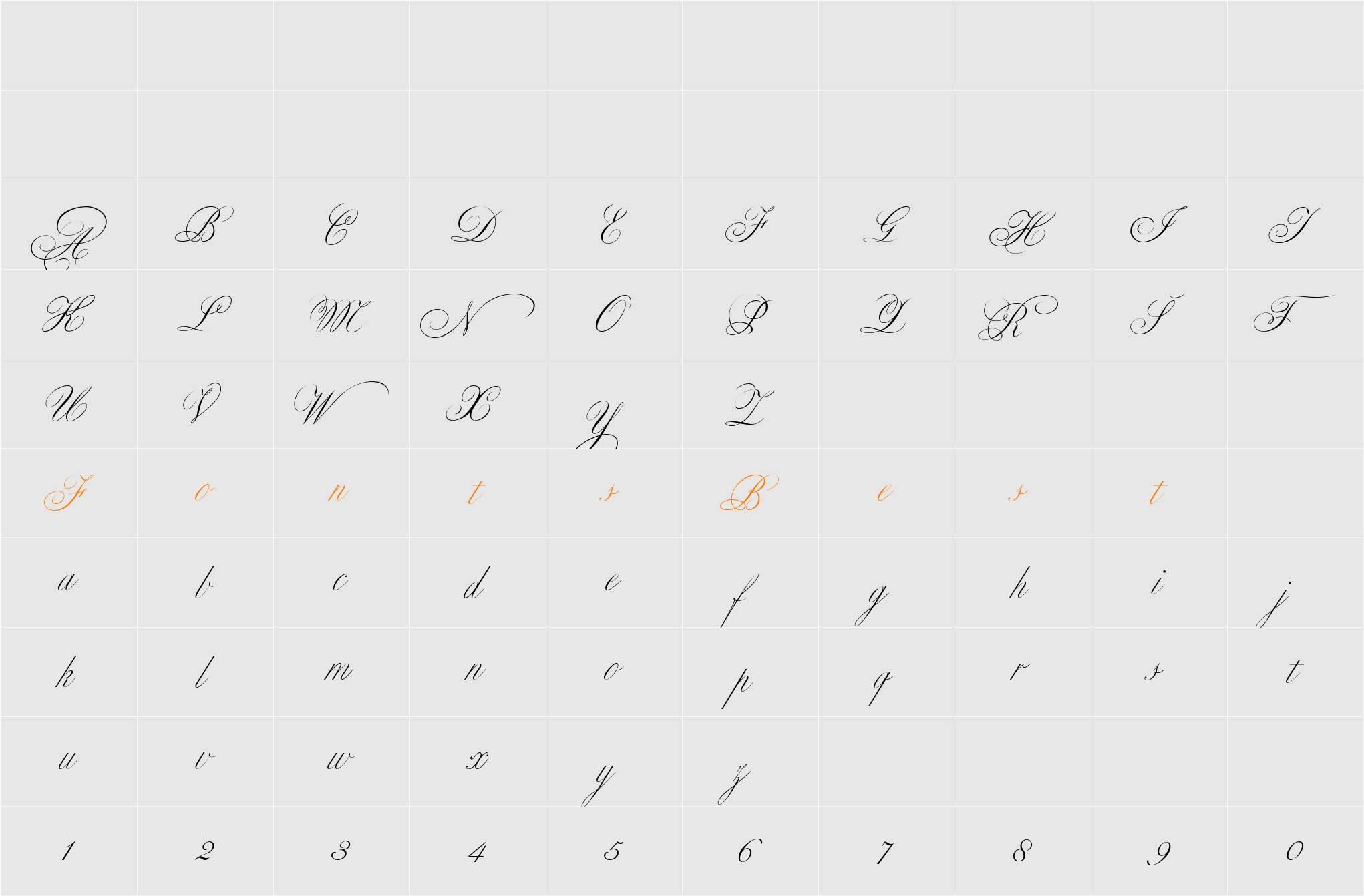 Classic AltCaps Character Map