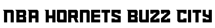 NBA Hornets Buzz City Font Image