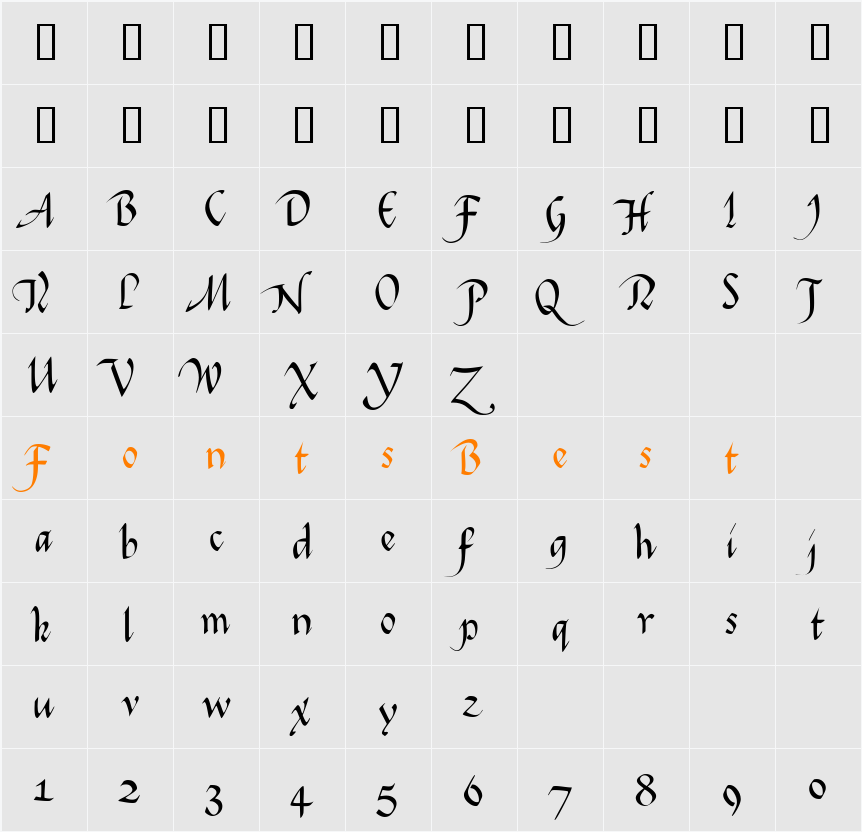 Flourish Character Map