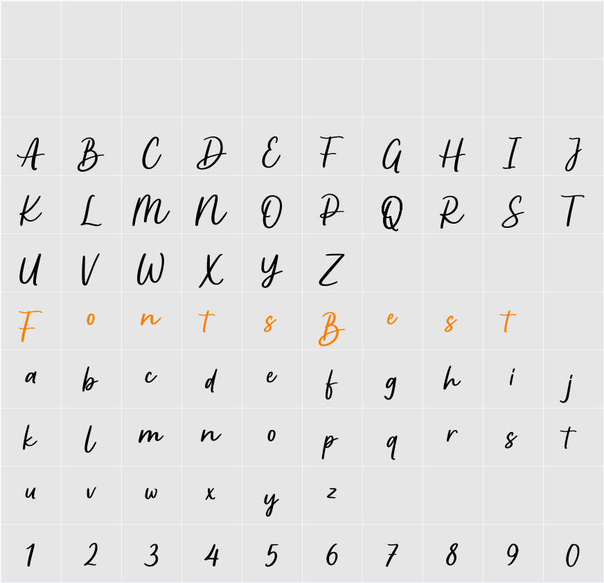 Apricotsy Demo Character Map