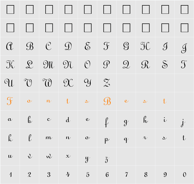 Cathedral Character Map