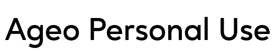 Ageo Personal Use Font Image
