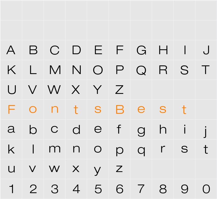 Helvetica Neue Character Map