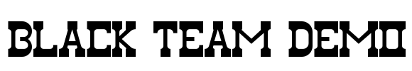 Black Team Demo Font Image
