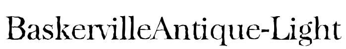 BaskervilleAntique-Light Font Image