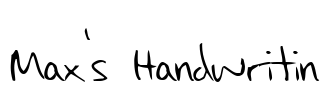 Max's Handwritin