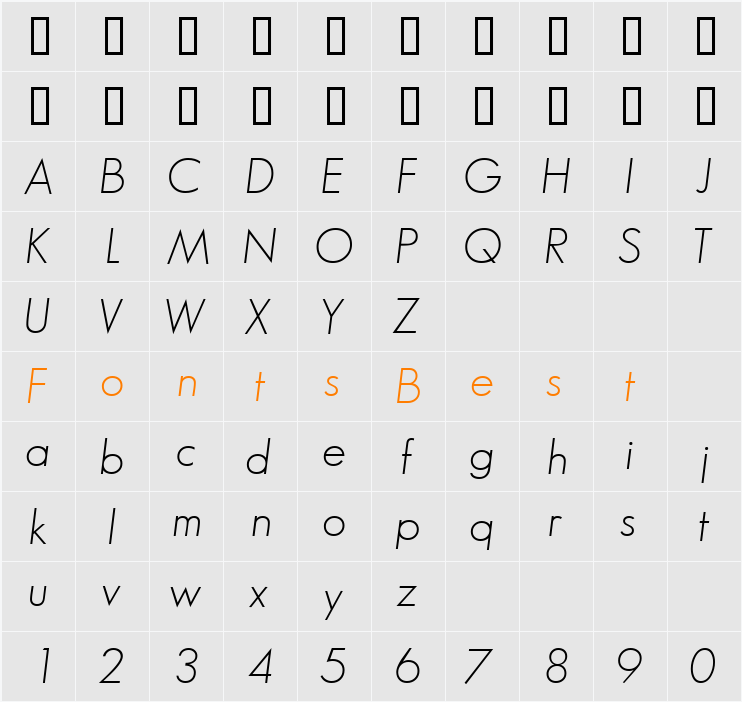 BouganSSi Character Map