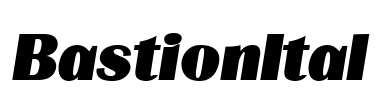 BastionItal Font Image
