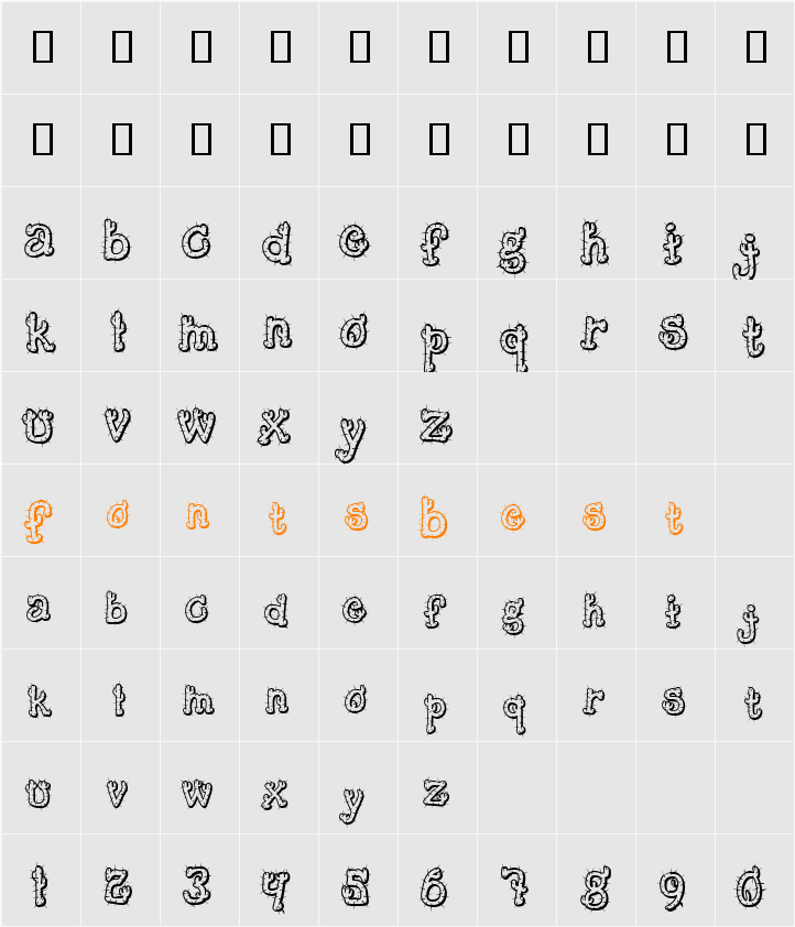 Cactus Sandwich FM Character Map