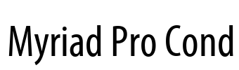 Myriad Pro Cond Font Image