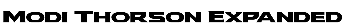 Modi Thorson Expanded Font Image