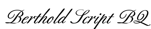 Berthold Script BQ