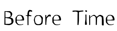 Before Time Font Image