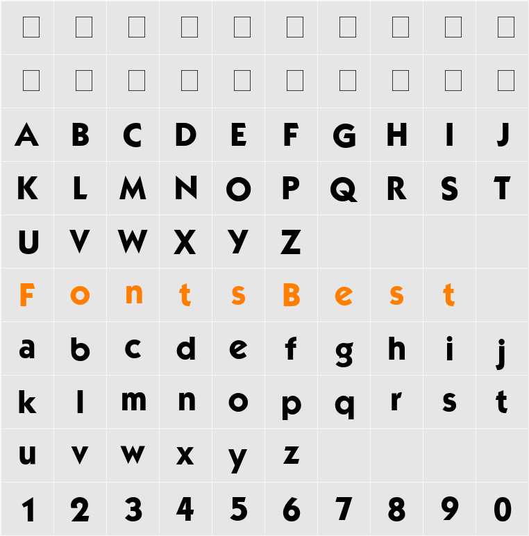 Mouser Character Map