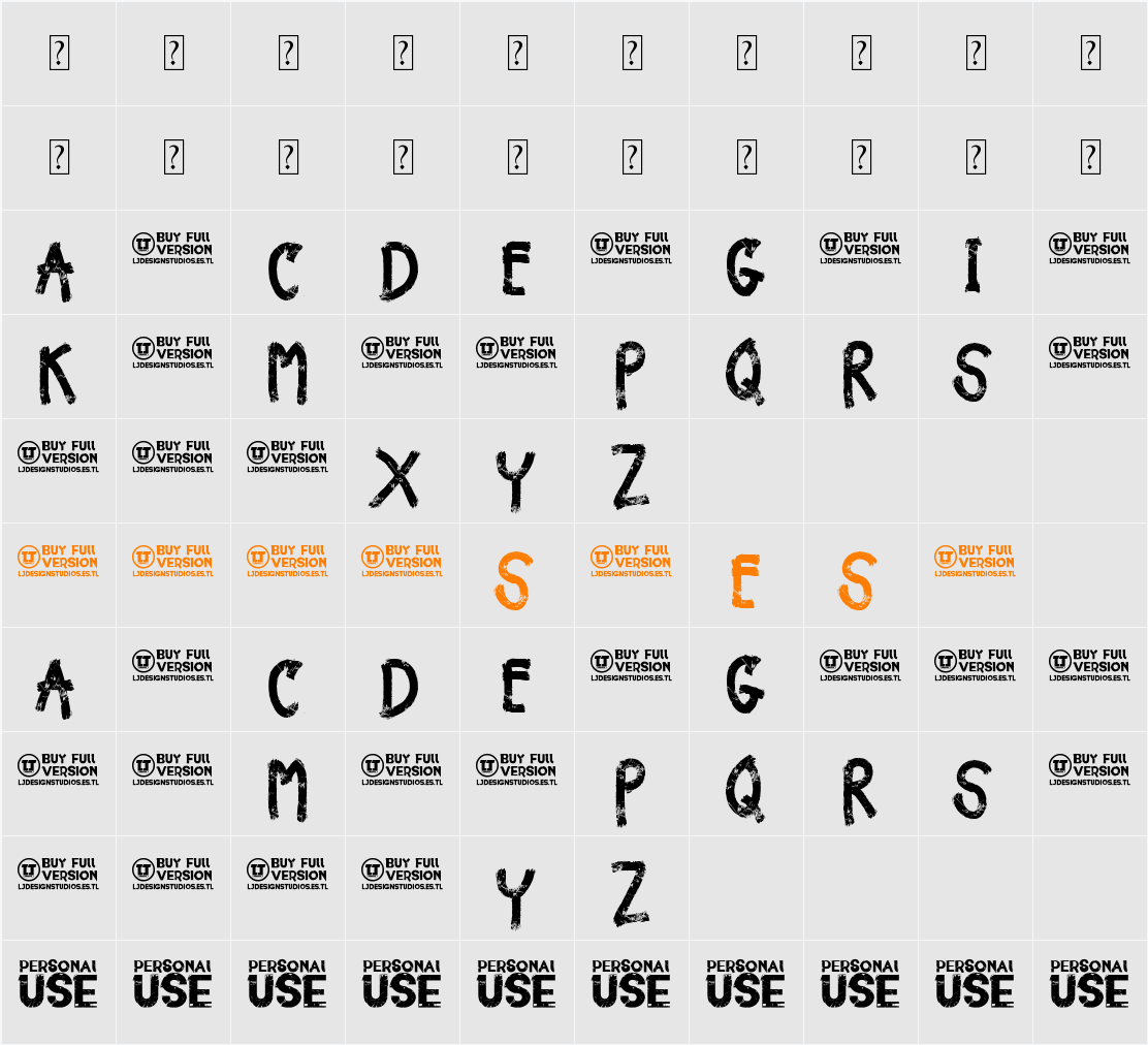 Damage Character Map