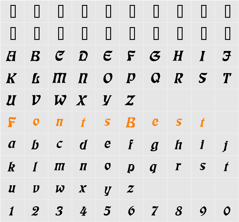 Freedom Wide Character Map