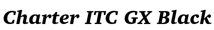 Charter ITC GX Black Font Image