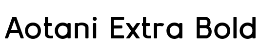 Aotani Extra Bold Font Image
