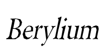 Berylium Font Image
