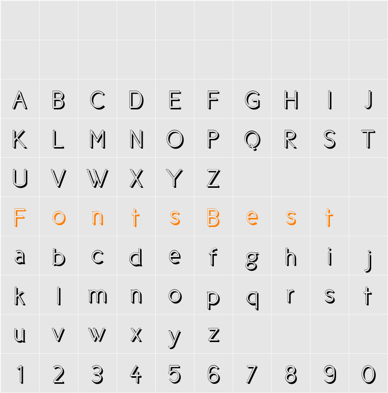 Cicle Shadow Character Map