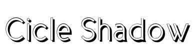 Cicle Shadow Font Image