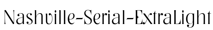 Nashville-Serial-ExtraLight Font Image