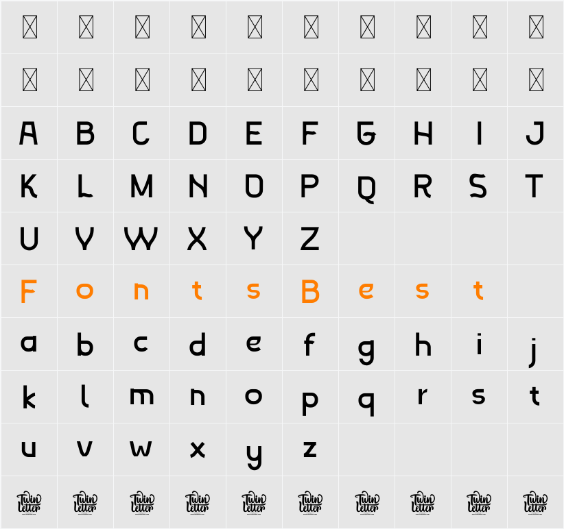 Baroty Personal Use Character Map