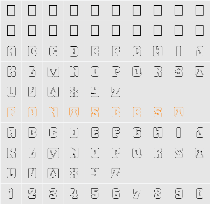 FZ UNIQUE 32 HOLLOW Character Map