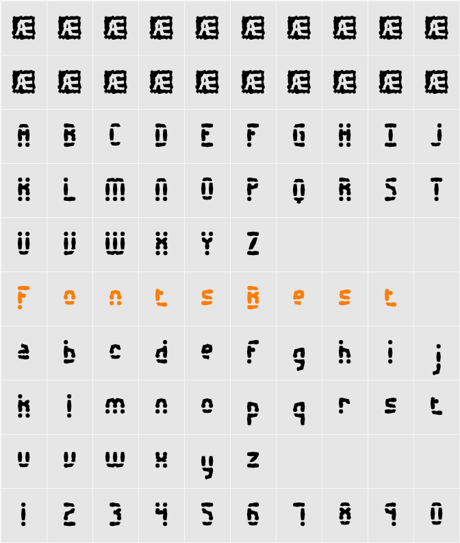Amalgamate BRK Character Map