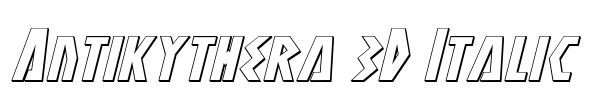 Antikythera 3D Italic