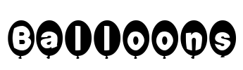 Balloons Font Image
