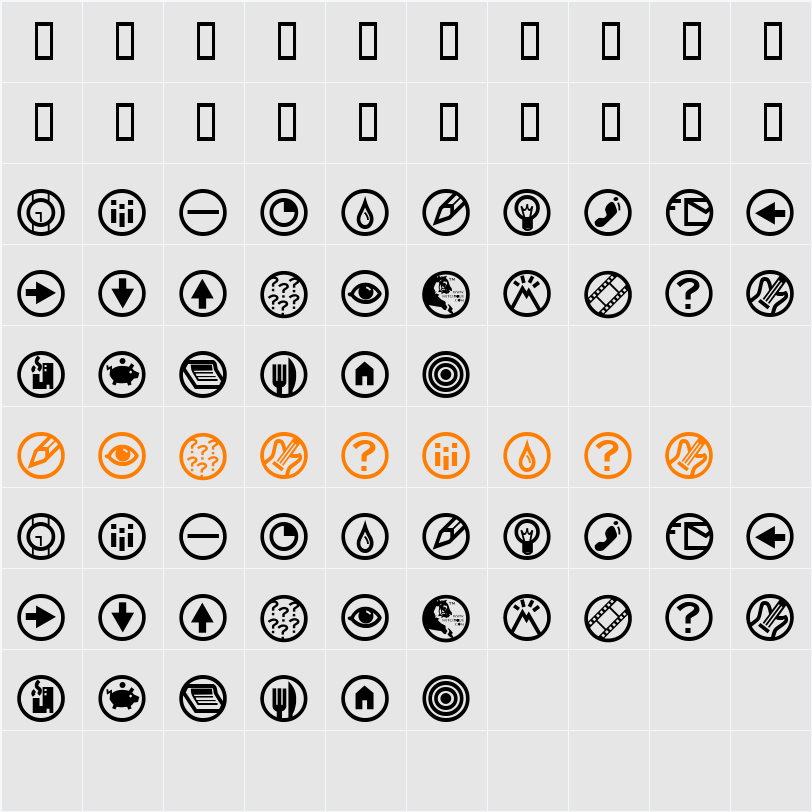 Cirquel(demo) Character Map