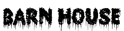 Barn House Font Image
