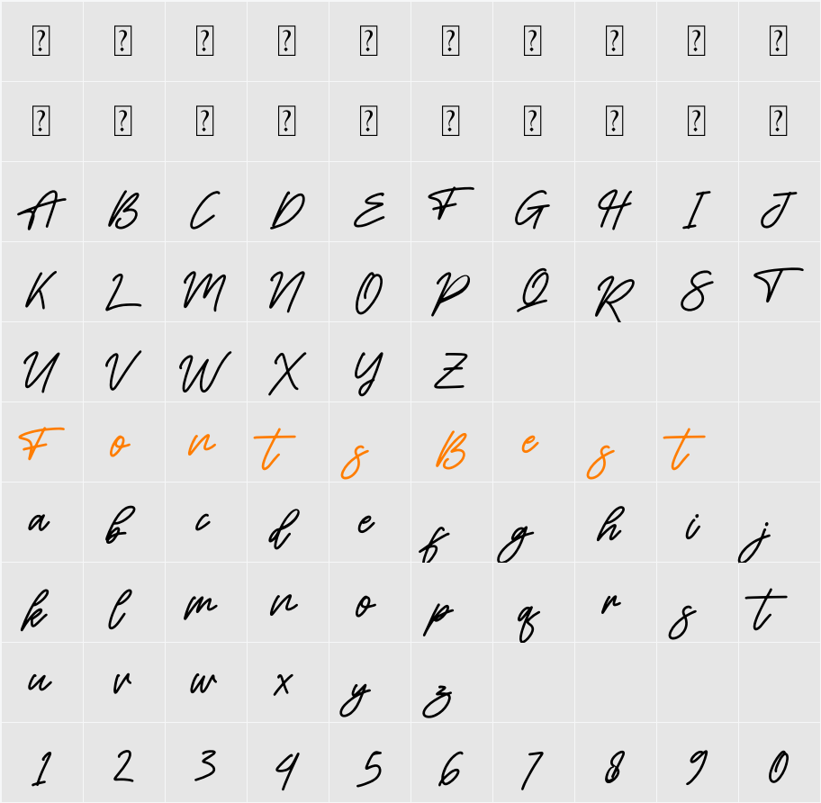 Alishanty Character Map