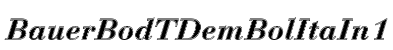 BauerBodTDemBolItaIn1 Font Image