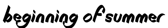 Beginning of Summer Font Image