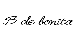 B de bonita Font Image