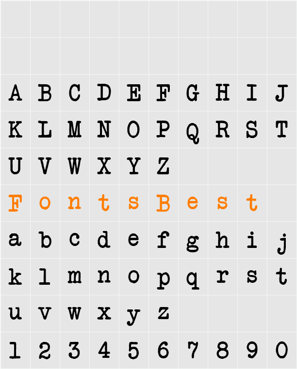 Another Typewriter Character Map