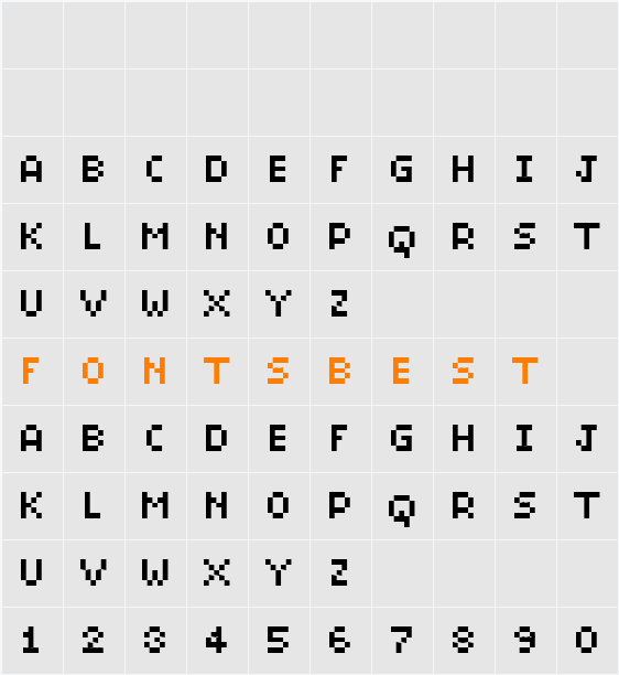 BitMicro01 Character Map