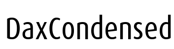 DaxCondensed Font Image