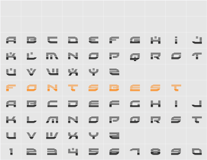Battlefield Gradient Character Map
