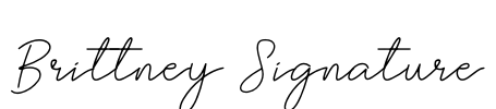 Brittney Signature Font Image