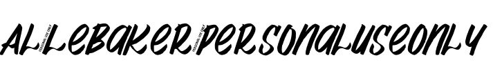 Al_LeBaker_PersonalUseOnly Font Image