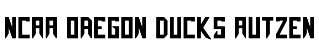 NCAA Oregon Ducks Autzen Font Image