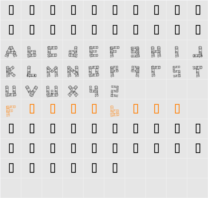 Fingered Character Map