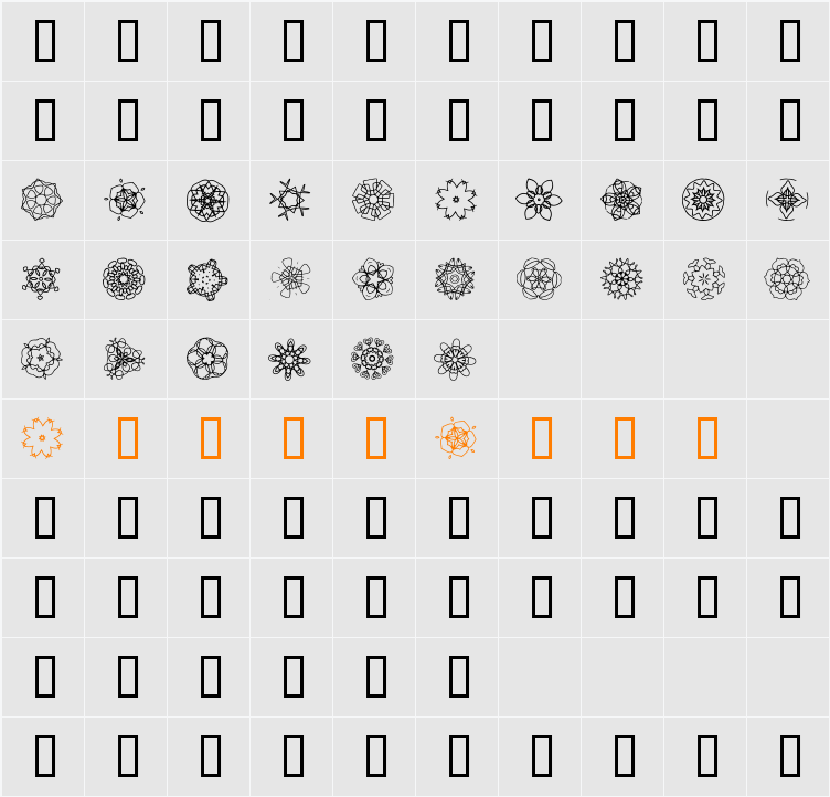 JI Kaleidoscope Bats 4 Character Map
