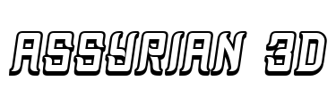 Assyrian 3D Font Image