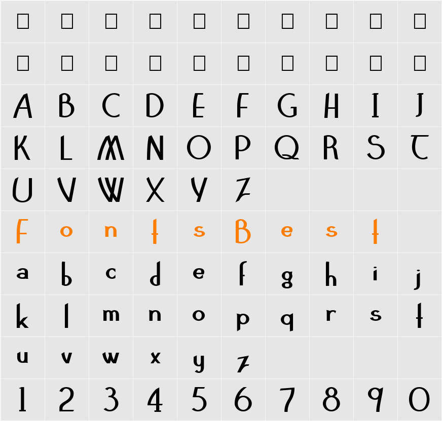 Claritty_Bold Character Map