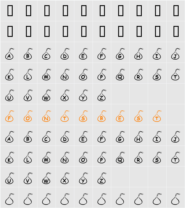 JI-Mimbar Character Map